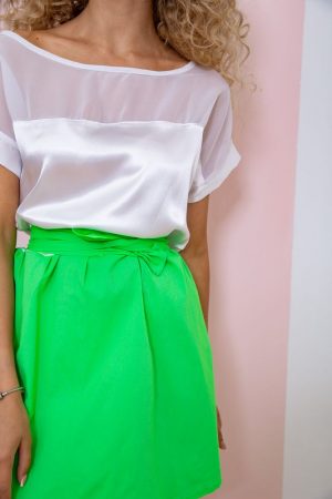 Платье 167R255 цвет Бело-салатовый 4