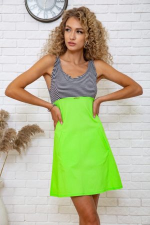 Платье 167R267 цвет Салатово-черный 3