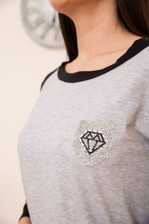 Платье 167R4-2 цвет Серый 3