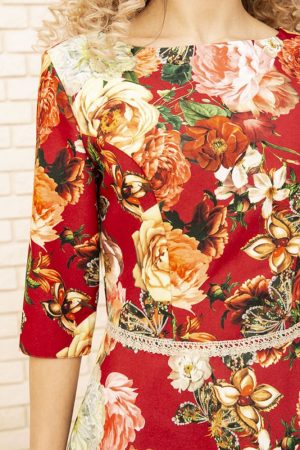 Платье 167R86 цвет Бордовый 3