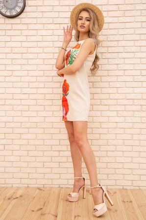 Платье 172R019-1 цвет Бежевый 1