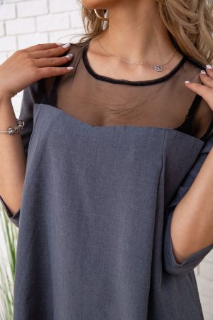 Платье 172R44-1 цвет Серый 3