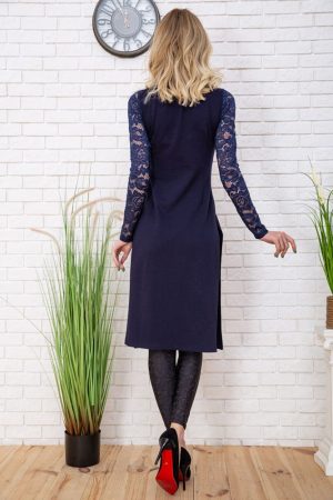 Платье-туника 167R2-4 цвет Темно-синий 3