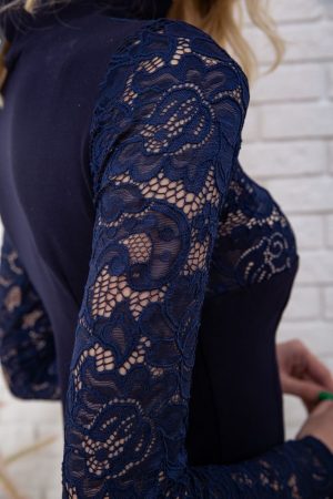 Платье-туника 167R2-4 цвет Темно-синий 4