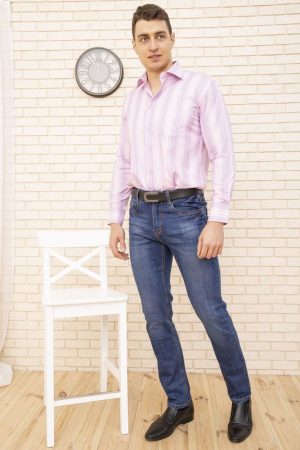 Рубашка 9021-1 цвет Серо-розовый 1