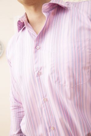 Рубашка 9021-1 цвет Серо-розовый 4