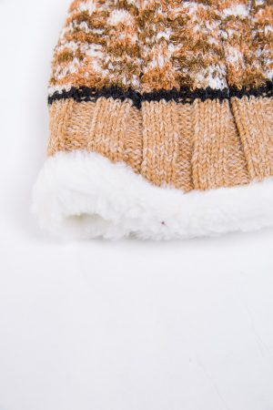 Шапка детская 167R7777 цвет Бежево-коричневый 1