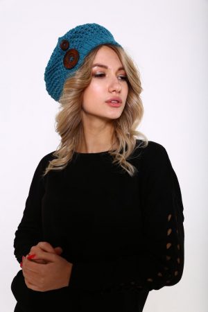 Шапка женская 126R010 цвет Изумрудный