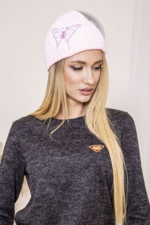 Шапка женская 167R004 цвет Розовый