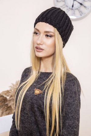 Шапка женская 167R006 цвет Черный