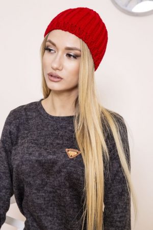Шапка женская 167R006 цвет Красный