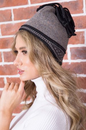 Шапка женская 167R7779 цвет Темно-бежевый 1