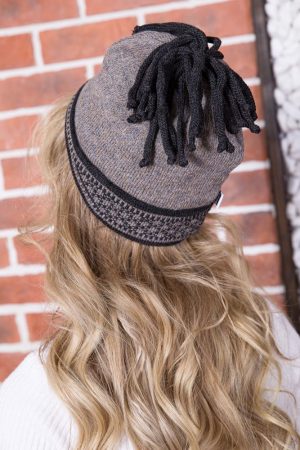 Шапка женская 167R7779 цвет Темно-бежевый 2