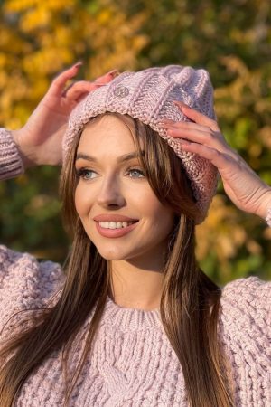 Шапка женская 187R001 цвет Розовый 1