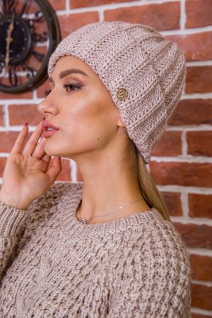 Шапка женская 187R001 цвет Светло-розовый 5