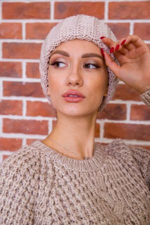 Шапка женская 187R001 цвет Светло-розовый 7