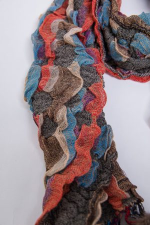 Шарф женский 154R1889-4 цвет Коричнево-оранжевый 1