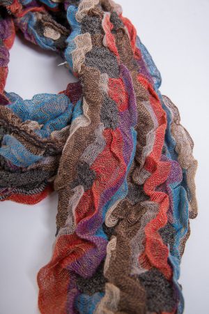 Шарф женский 154R1889-4 цвет Коричнево-оранжевый 2