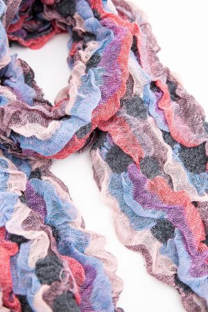 Шарф женский 154R1889-4 цвет Серо-красный 1