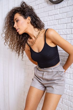 Шорты женские 131R6622 цвет Бежевый 4