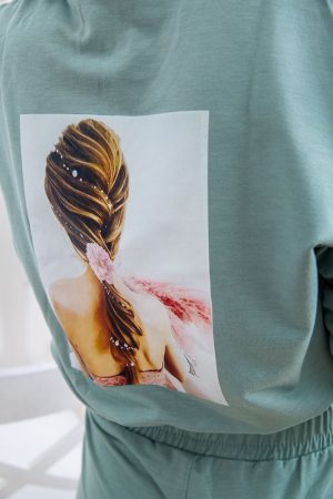 Спорт костюм женский 119R286 цвет Оливковый 5