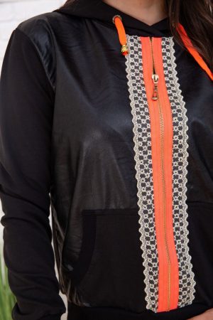 Спорт костюм женский 167R133 цвет Черно-розовый 5