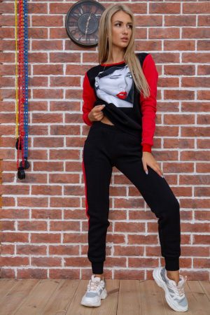 Спорт костюм женский 167R616-1 цвет Черный 1