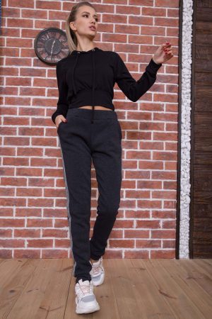 Спорт штаны женские 182R023 цвет Темно-серый 1