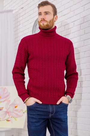Свитер мужской 161R1033 цвет Бордовый