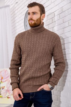 Свитер мужской 161R1033 цвет Темно-бежевый