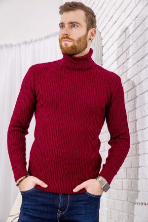 Свитер мужской 161R1034 цвет Бордовый