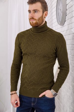 Свитер мужской 161R1034 цвет Хаки