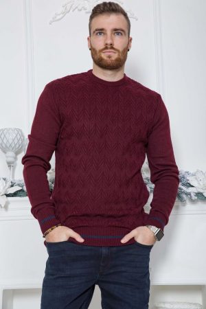 Свитер мужской 161R2460 цвет Бордовый