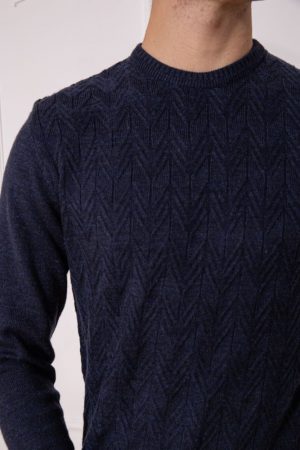 Свитер мужской 161R2460 цвет Темно-синий 4