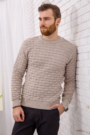 Свитер мужской 161R602-1 цвет Бежевый