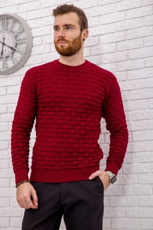 Свитер мужской 161R602-1 цвет Бордовый