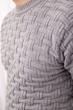 Свитер мужской 161R602-1 цвет Серый 4