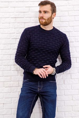 Свитер мужской 161R602-1 цвет Темно-синий