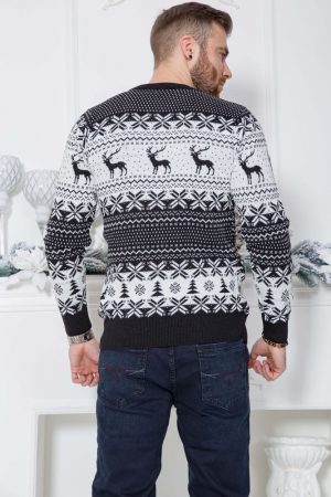 Свитер мужской 161R712 цвет Черно-белый 3