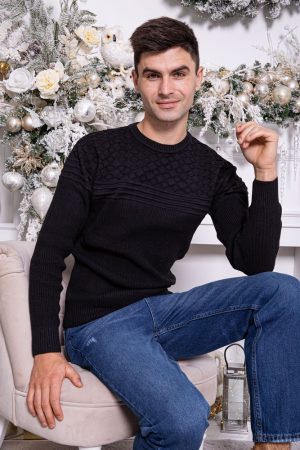 Свитер мужской 161R794 цвет Черный