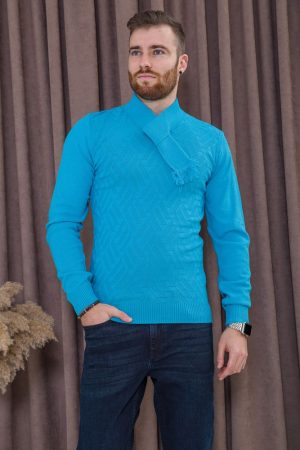Свитер мужской 182R1370 цвет Голубой