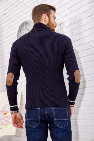 Свитер мужской 182R2104-1 цвет Темно-синий 3