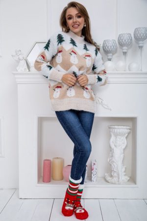 Свитер женский 185R007 цвет Бежевый 1