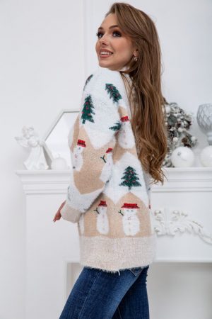 Свитер женский 185R007 цвет Бежевый 2