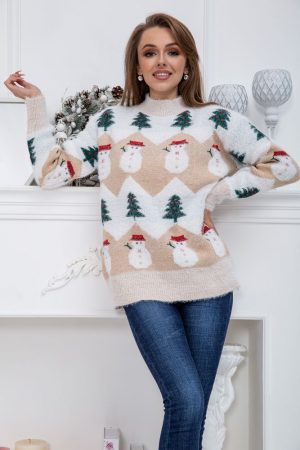 Свитер женский 185R007 цвет Бежевый 3