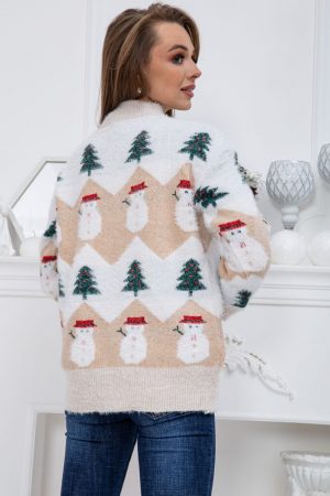 Свитер женский 185R007 цвет Бежевый 4