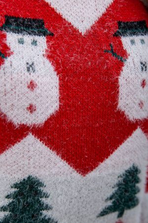 Свитер женский 185R007 цвет Красный 5