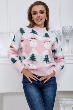 Свитер женский 185R007 цвет Розовый 1