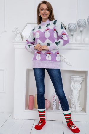 Свитер женский 185R007 цвет Сиреневый 1