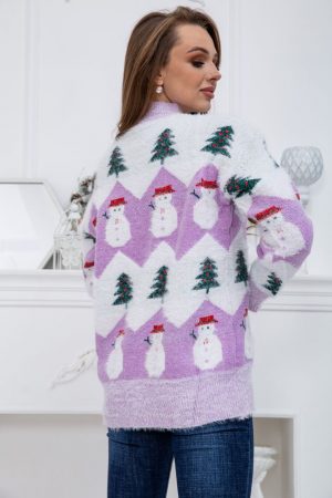 Свитер женский 185R007 цвет Сиреневый 3